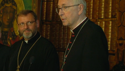 Od lewej: abp Światosław Szewczuk, abp Stanisław Gądecki