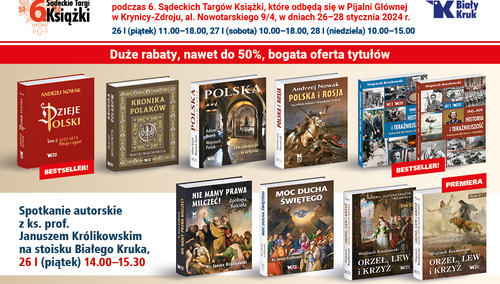Biały Kruk na 6. Sądeckich Targach Książki w Krynicy-Zdroju – 26-28 stycznia 2024 r.