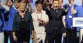 Liderzy Zjednoczenia Narodowego Marine Le Pen i Jordan Bardella