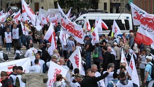 Protest Solidarności - zdjęcie poglądowe