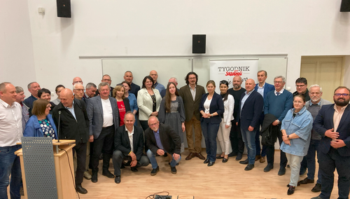 uczestnicy wieczoru autorskiego prof. Davida Engelsa w Kwidzynie