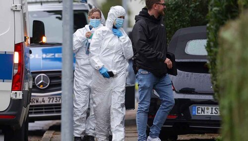 Niemieckie służby pracują na miejscu zdarzenia