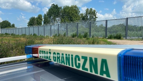 Zapora na granicy polsko-białoruskiej