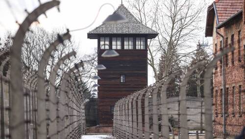 Międzynarodowy Dzień Pamięci o Ofiarach Holokaustu. Teren byłego obozu Auschwitz w Oświęcimiu