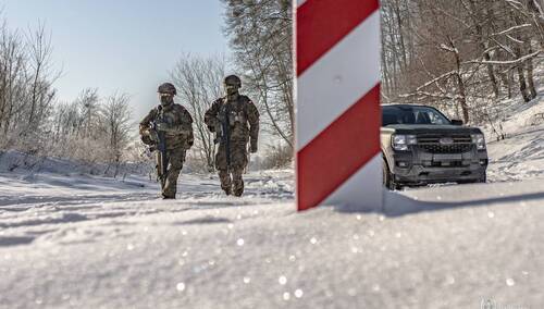 Wojska Obrony Terytorialnej na patrolu przygranicznym - zdjęcie ilustracyjne