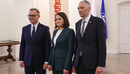 Andrzej Duda, Swietłana Cihanouska, Siarhiej Cichanouski