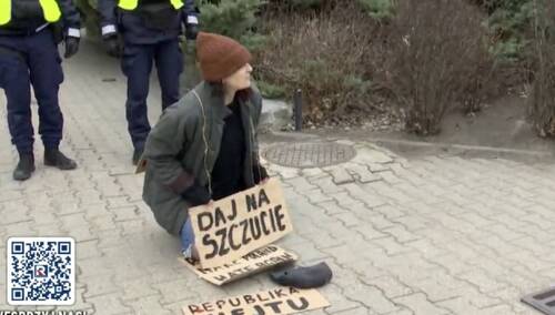 Prowokatorzy pod siedzibą Telewizji Republika