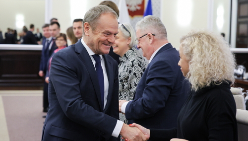 Donald Tusk i Katarzyna Kotula