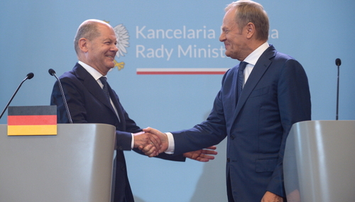 Spotkanie Olafa Scholza i Donalda Tuska, Warszawa, 2 lipca 2024 r.