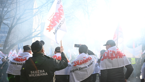 Pikieta Krajowego Sekretariatu Służb Publicznych NSZZ "S"