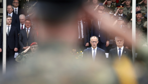 Friedrich Merz podczas wizyty na Litwie