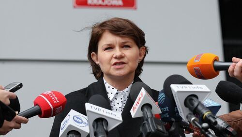 Prok. Katarzyna Calów-Jaszewska z działu prasowego Prokuratury Krajowej