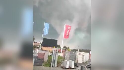 Trąba powietrzna. Nagranie z Naprawy koło Jordanowa w powiecie suskim