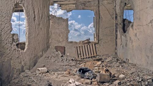 Roman Bordun, "The apartament after artillery shelling", Irpień, lipiec 2022 r.