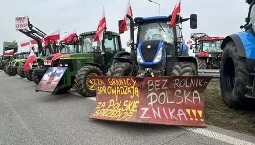Protest rolników na S8
