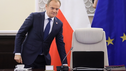 Warszawa, 27.12.2023. Premier Donald Tusk podczas posiedzenia rządu