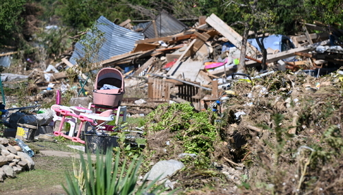 Zniszczenia po powodzi. Stronie Śląskie