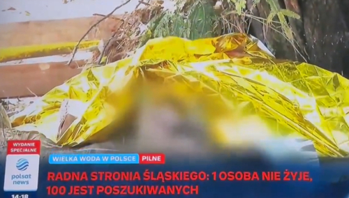 Powódź. Stronie Śląskie. Zwłoki