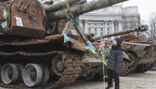 Zniszczone rosyjskie czołgi - zdjęcie ilustracyjne