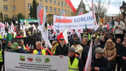 Protest górników z Bogdanki