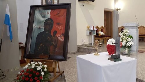 Peregrynacja Obrazu Matki Bożej Robotników i „S” w Mońkach