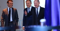 Prezydent Macron, premier Tusk i kanclerz Scholz