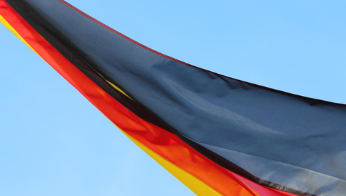 Niemiecka flaga. Ilustracja poglądowa