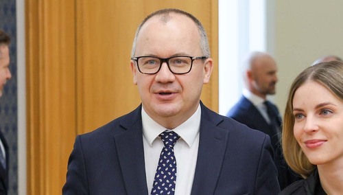 Adam Bodnar podczas spotkania członków rządu