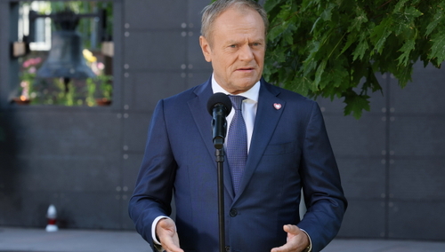 Donald Tusk w Muzeum Powstania Warszawskiego