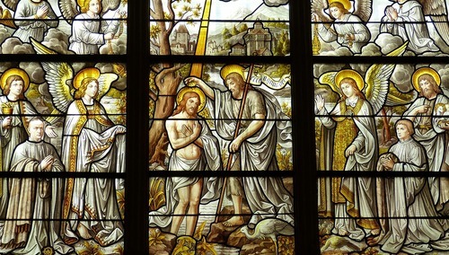 Chrzest Pański, witraż