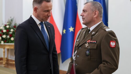 Prezydent Andrzej Duda oraz gen. broni Wiesław Kukuła