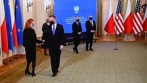 Georgette Mosbacher i Andrzej Duda