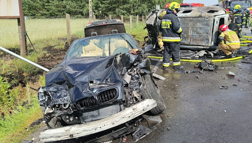 Interwencja straży pożarnej podczas tragicznego wypadku z udziałem Arkadiusza Tomiaka
