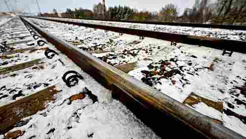 Miejsce aktu dywersji na torach kolejowych w Życzynie