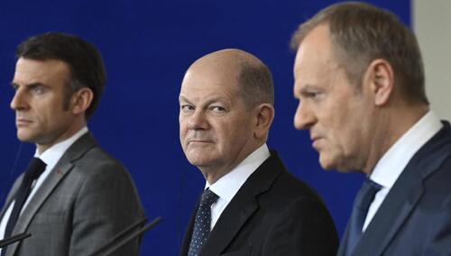 Emmanuel Macron, Olaf Scholz, Donald Tusk