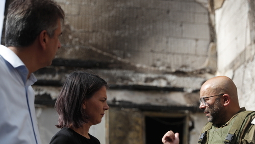 Annalena Baerbock podczas wizyty w Izraelu