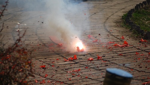 Wybuchu petardy, zdjęcie poglądowe