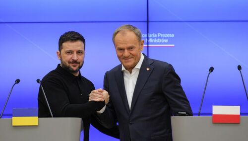 W. Zełeński i D. Tusk