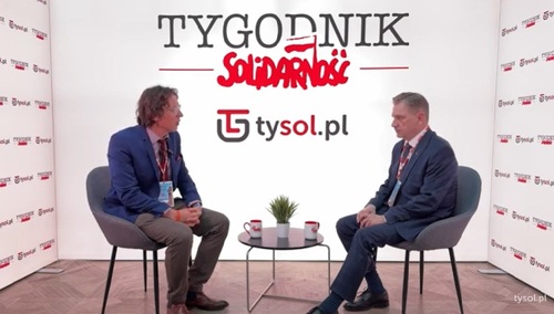 Szef "S" Piotr Duda w rozmowie z zastępcą redaktora naczelnego "Tygodnika Solidarność" Rafałem Wosiem