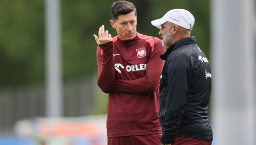 Robert Lewandowski i Michał Probierz 