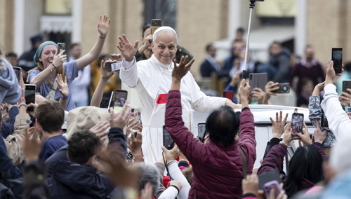 Leon XIV na audiencji ogólnej