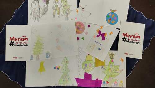 Kartki przygotowane przez dzieci z przedszkola publicznego nr 6 w Iławie