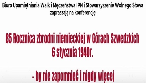 Konferencja w 85. rocznicę zbrodni niemieckiej w Górach Szwedzkich