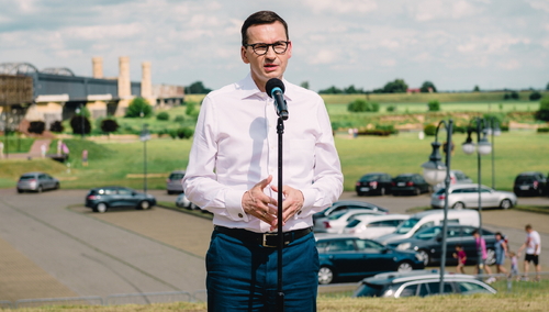 Mateusz Morawiecki podczas wizyty w Tczewie