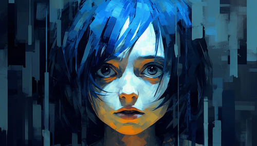 Smutna dziewczynka. Ilustracja poglądowa