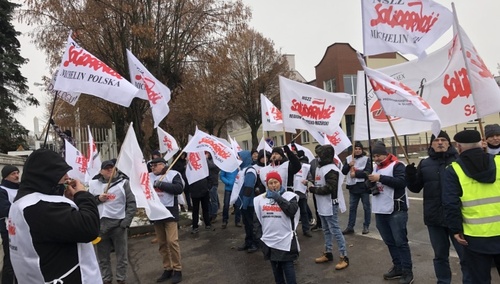 Pikieta NSZZ "Solidarność" - zdjęcie poglądowe