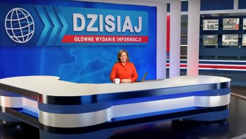 Danuta Holecka prowadząca program "Dzisiaj"