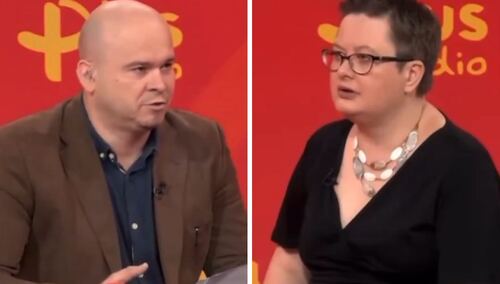 Dziennikarz Jacek Prusinowski i wiceminister Katarzyna Lubnauer