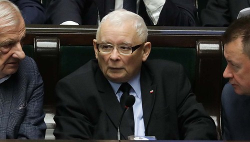 Prezes PiS Jarosław Kaczyński w Sejmie