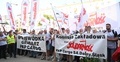 Protest pracowników PKP Cargo